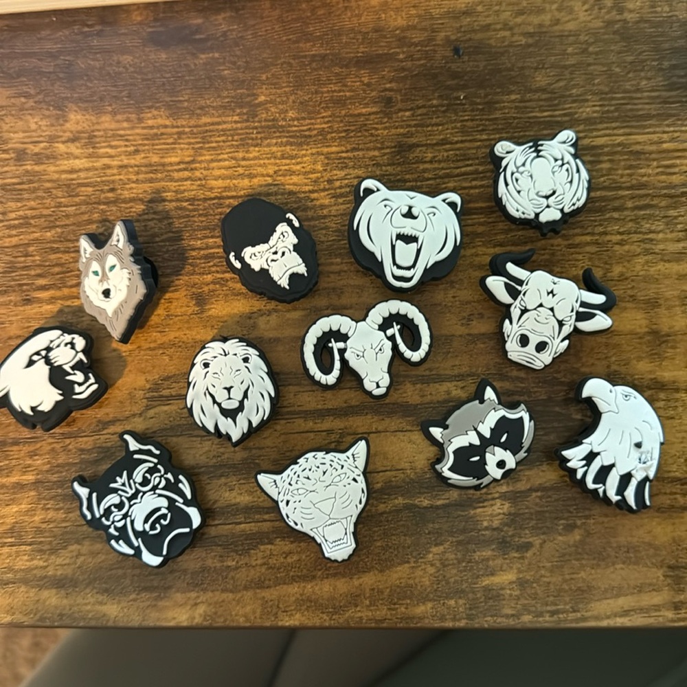 Animal wildlife croc charms - 12 Pc Set